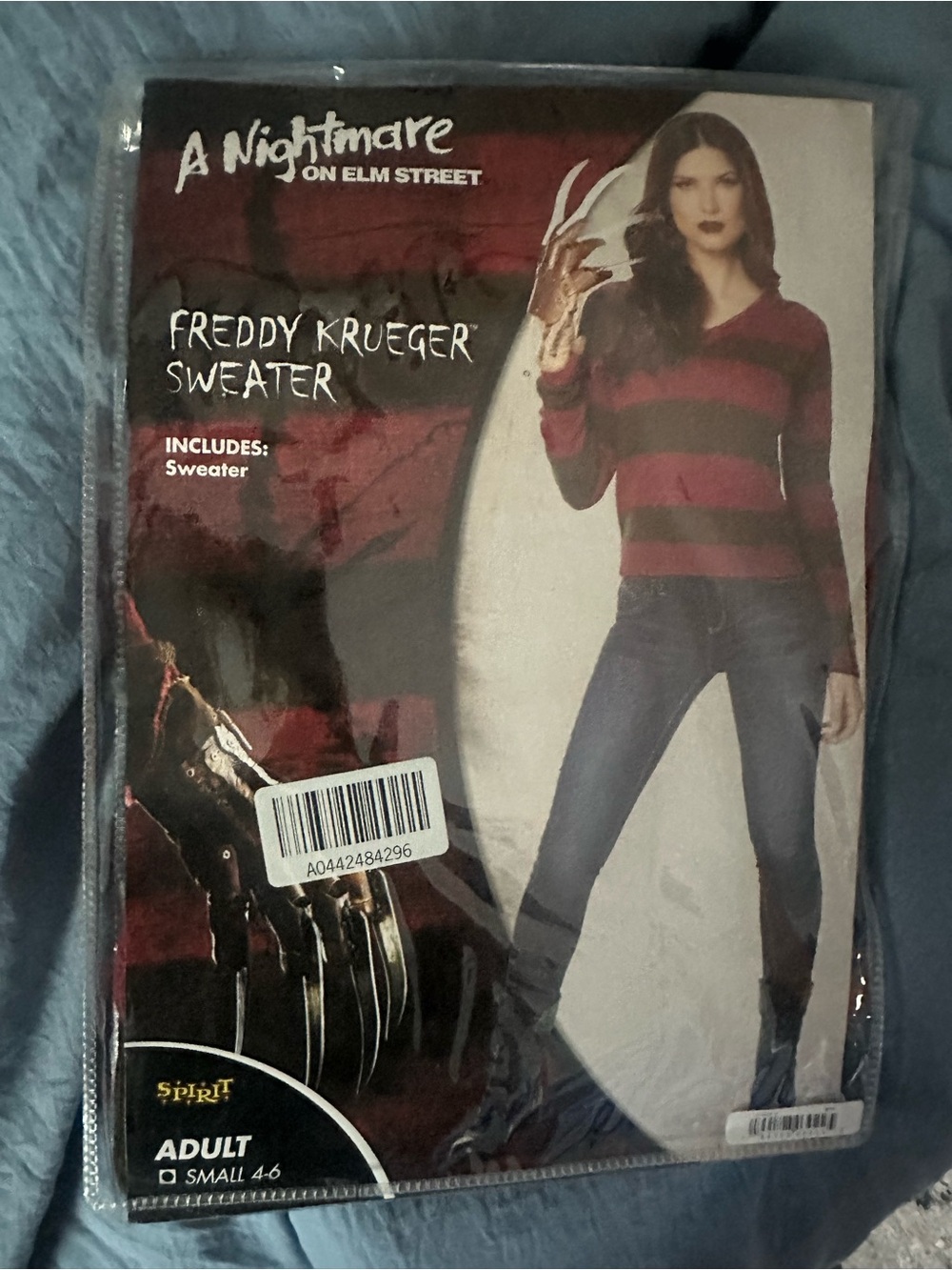 Freddy Krueger Red & Black Stripe Sweater - Adult Small